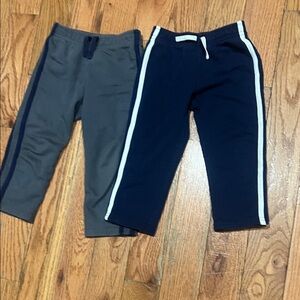 Toddler Navy and Gray Striped Pants
